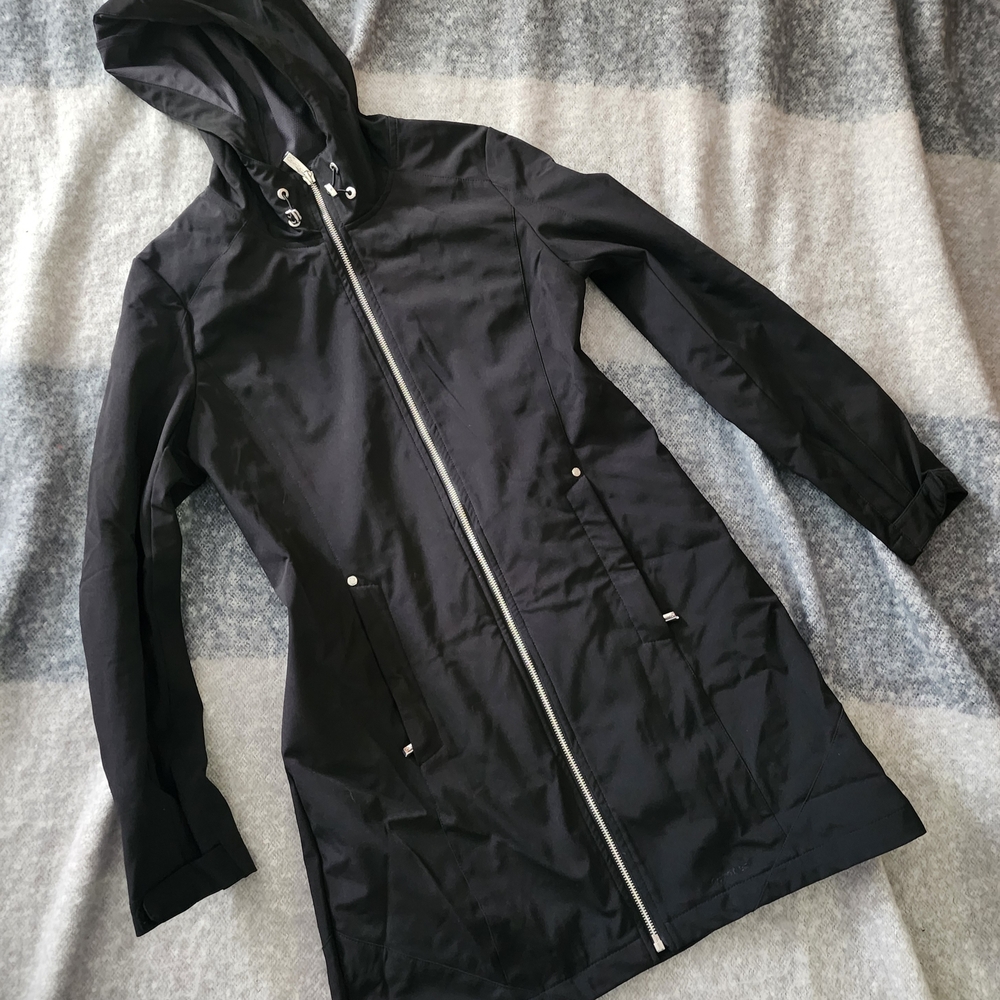 Calvin Klein Black Hooded Trench Coat